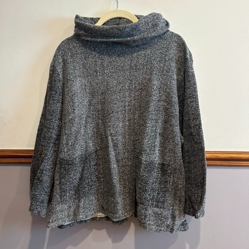 People Tree Grey Organic Cotton Turtleneck Sweater